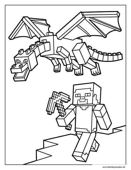 Drache Ausmalbild 20 als Gratis-PDF Drache Ausmalbild 20 - kostenlos zum Ausdrucken