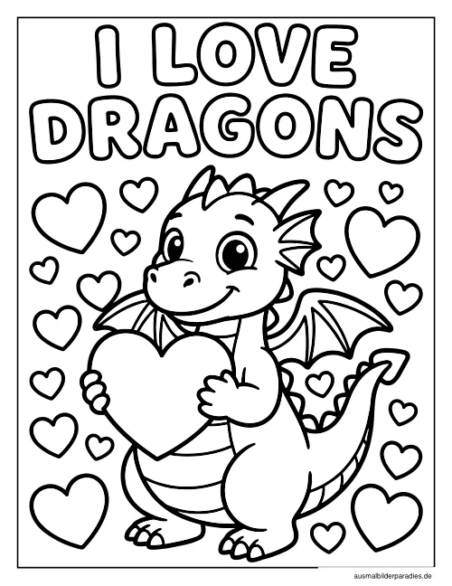 Drache Ausmalbild 24 als Gratis-PDF Drache Ausmalbild 24 - kostenlos zum Ausdrucken