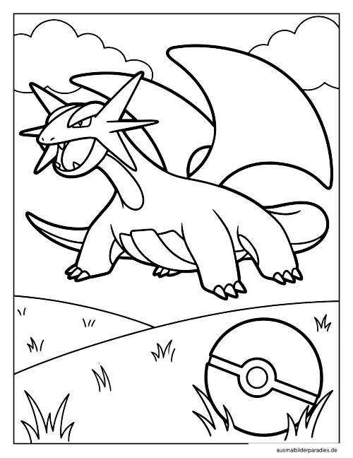 Drache Ausmalbild 28 als Gratis-PDF Drache Ausmalbild 28 - kostenlos zum Ausdrucken