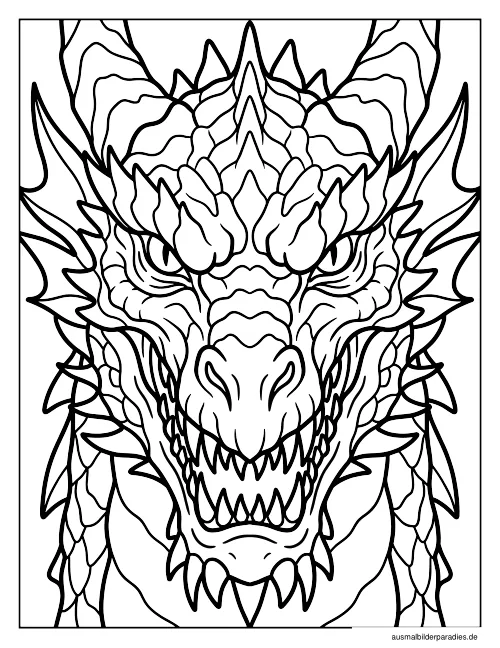 Drache Ausmalbild 30 als Gratis-PDF Drache Ausmalbild 30 - kostenlos zum Ausdrucken