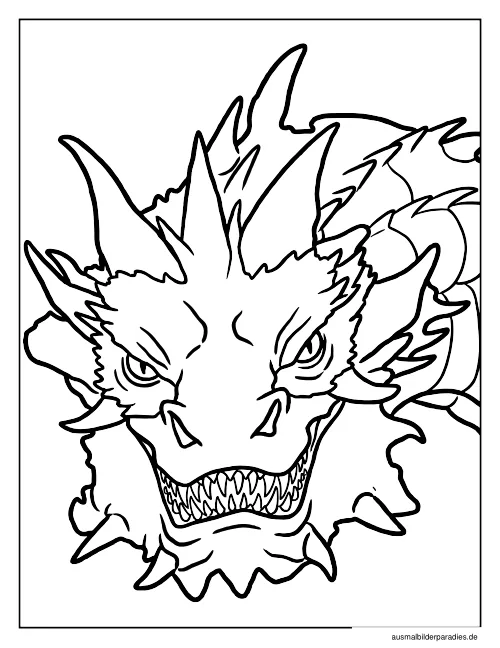 Drache Ausmalbild 35 als Gratis-PDF Drache Ausmalbild 35 - kostenlos zum Ausdrucken