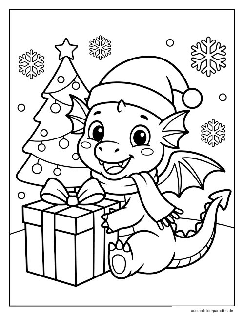 Drache Ausmalbild 5 als Gratis-PDF Drache Ausmalbild 5 - kostenlos zum Ausdrucken