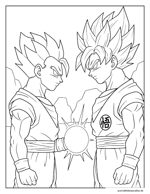 Dragon Ball Ausmalbild 14 - kostenlos zum Ausdrucken