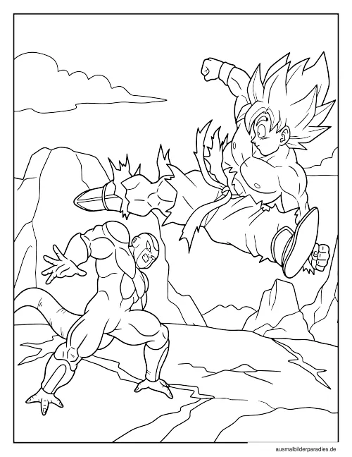 Dragon Ball Ausmalbild 17 - kostenlos zum Ausdrucken