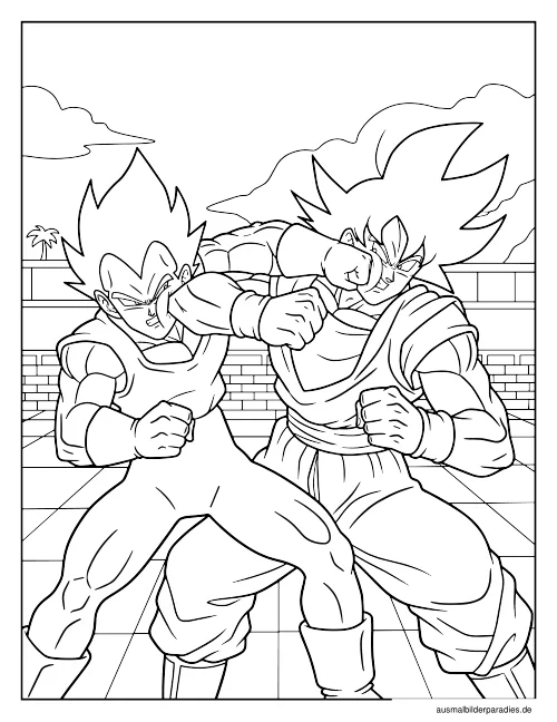 Dragon Ball Ausmalbild 21 - kostenlos zum Ausdrucken