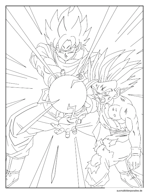 Dragon Ball Ausmalbild 5 - kostenlos zum Ausdrucken