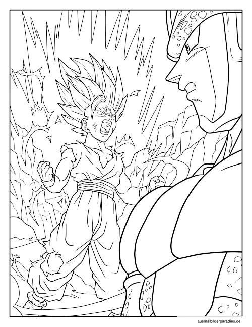 Dragon Ball Ausmalbild 6 - kostenlos zum Ausdrucken