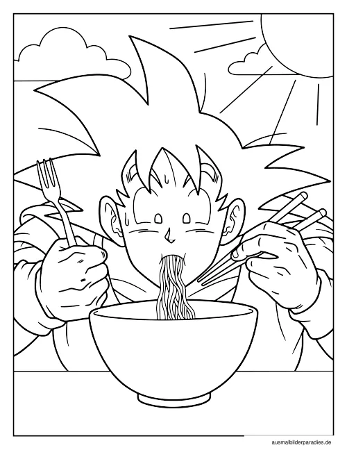 Dragon Ball Ausmalbild 7 - kostenlos zum Ausdrucken