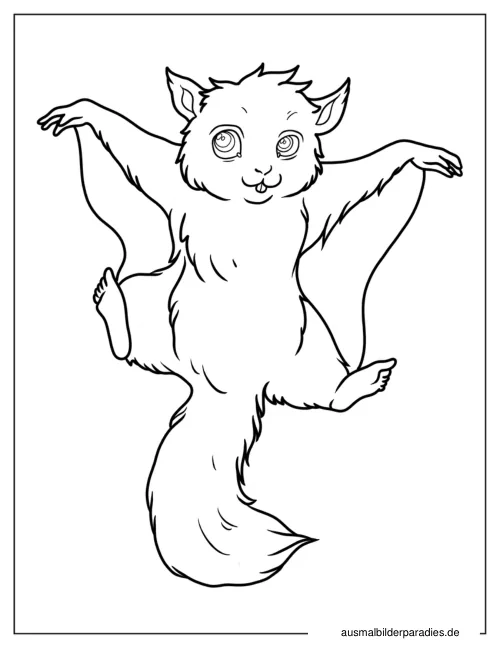 Eichhörnchen Ausmalbild 14 als Gratis-PDF Eichhörnchen Ausmalbild 14 - kostenlos zum Ausdrucken