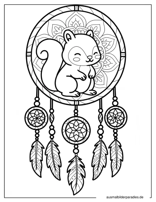 Eichhörnchen Ausmalbild 16 als Gratis-PDF Eichhörnchen Ausmalbild 16 - kostenlos zum Ausdrucken