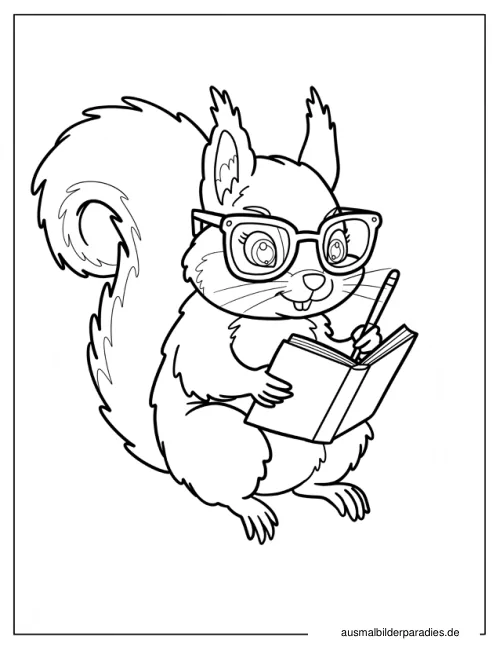 Eichhörnchen Ausmalbild 17 als Gratis-PDF Eichhörnchen Ausmalbild 17 - kostenlos zum Ausdrucken