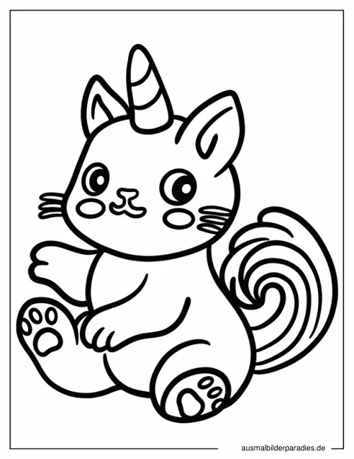 Einhorn-Katze Ausmalbilder Einhorn-Katze Ausmalbilder kostenlos zum Ausdrucken