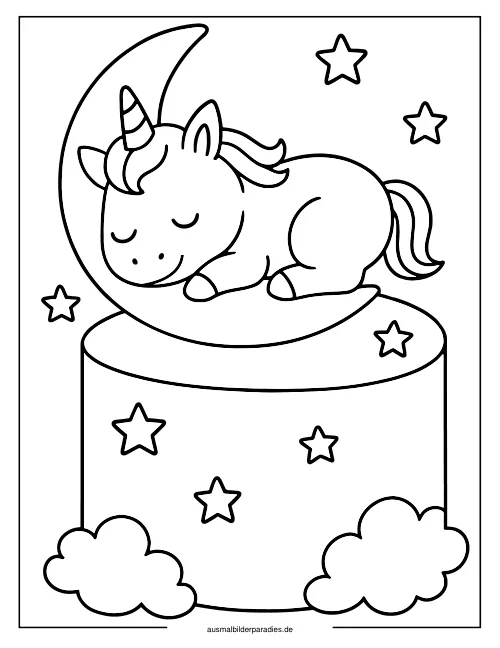 Einhorn Torte Ausmalbild 30 als Gratis-PDF Einhorn Torte Ausmalbild 30 - kostenlos zum Ausdrucken