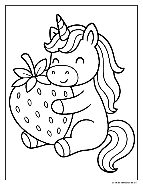Einhorn Ausmalbild 16 - kostenlos zum Ausdrucken
