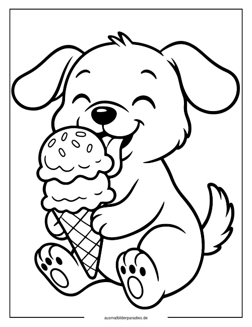 Eis Ausmalbild 10 als Gratis-PDF Eis Ausmalbild 10 - kostenlos zum Ausdrucken