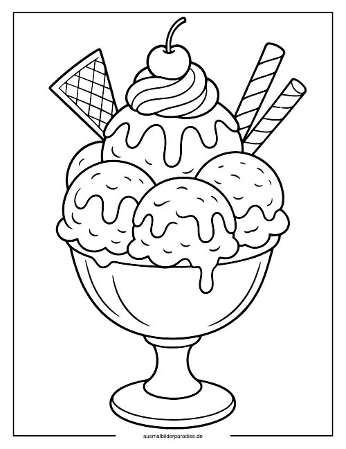 Eis Ausmalbild 12 als Gratis-PDF Eis Ausmalbild 12 - kostenlos zum Ausdrucken