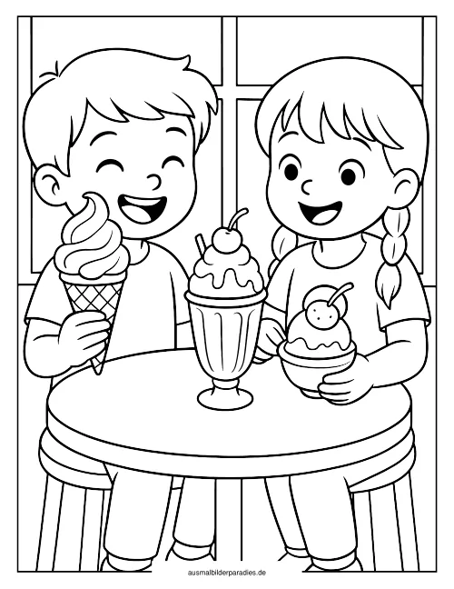 Eis Ausmalbild 16 als Gratis-PDF Eis Ausmalbild 16 - kostenlos zum Ausdrucken