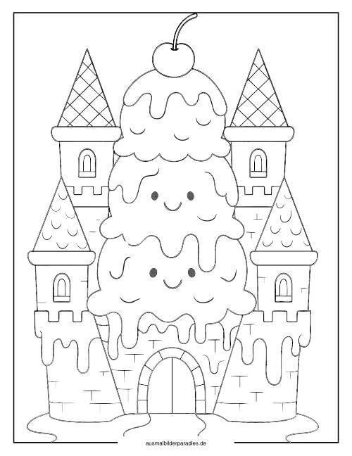 Eis Ausmalbild 21 als Gratis-PDF Eis Ausmalbild 21 - kostenlos zum Ausdrucken