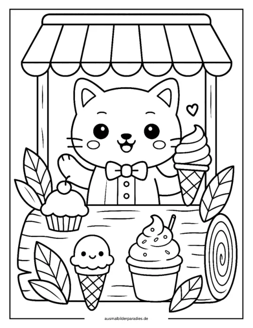 Eis Ausmalbild 22 als Gratis-PDF Eis Ausmalbild 22 - kostenlos zum Ausdrucken