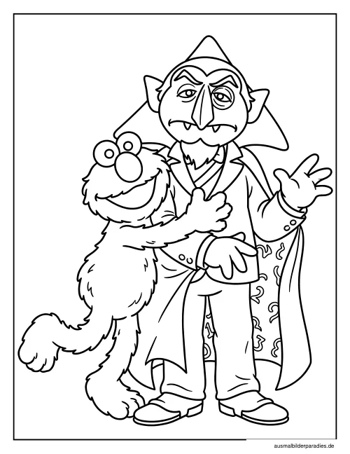 Elmo Ausmalbild 11 als Gratis-PDF Elmo Ausmalbild 11 - kostenlos zum Ausdrucken