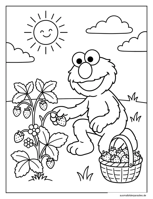 Elmo Ausmalbild 13 als Gratis-PDF Elmo Ausmalbild 13 - kostenlos zum Ausdrucken