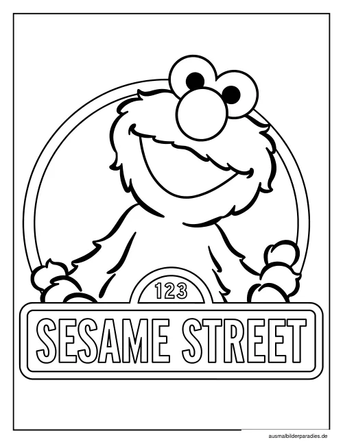 Elmo Ausmalbild 14 als Gratis-PDF Elmo Ausmalbild 14 - kostenlos zum Ausdrucken