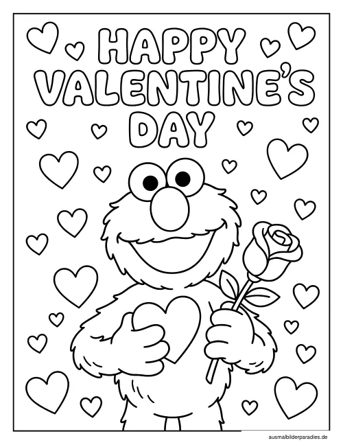 Elmo Ausmalbild 15 als Gratis-PDF Elmo Ausmalbild 15 - kostenlos zum Ausdrucken