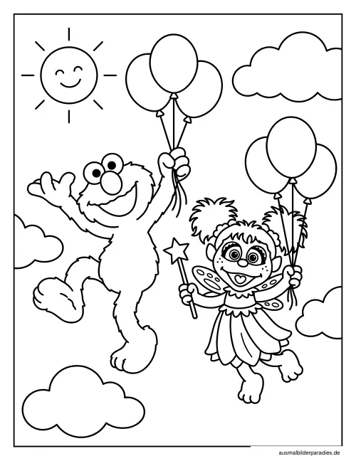 Elmo Ausmalbild 17 als Gratis-PDF Elmo Ausmalbild 17 - kostenlos zum Ausdrucken