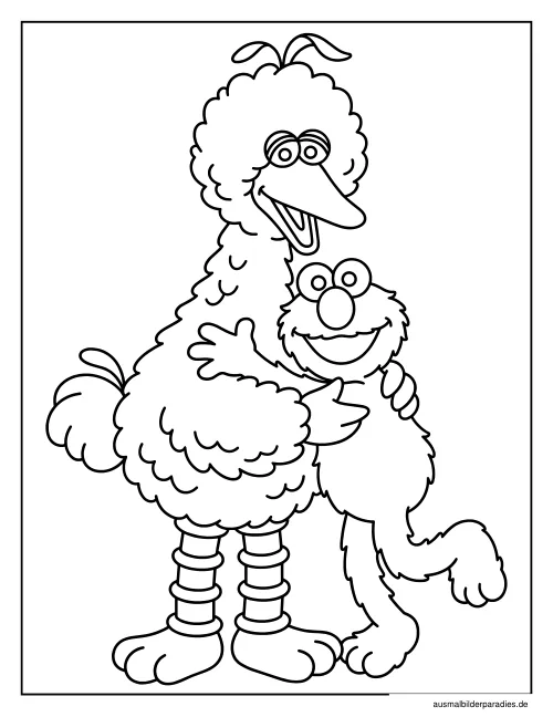 Elmo Ausmalbild 2 als Gratis-PDF Elmo Ausmalbild 2 - kostenlos zum Ausdrucken