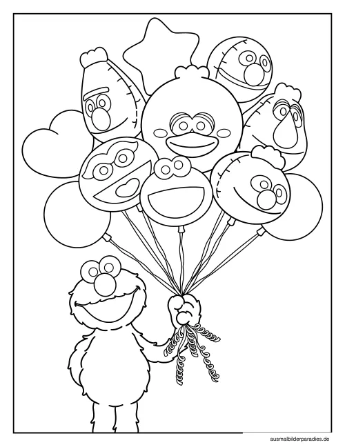 Elmo Ausmalbild 21 als Gratis-PDF Elmo Ausmalbild 21 - kostenlos zum Ausdrucken