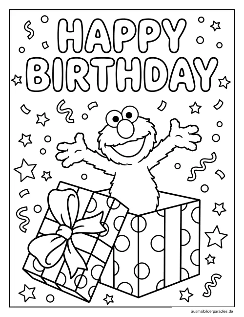 Elmo Ausmalbild 22 als Gratis-PDF Elmo Ausmalbild 22 - kostenlos zum Ausdrucken
