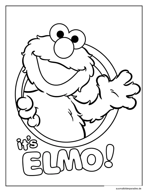 Elmo Ausmalbild 24 als Gratis-PDF Elmo Ausmalbild 24 - kostenlos zum Ausdrucken