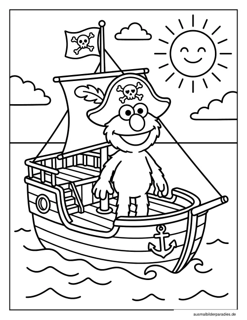 Elmo Ausmalbild 26 als Gratis-PDF Elmo Ausmalbild 26 - kostenlos zum Ausdrucken