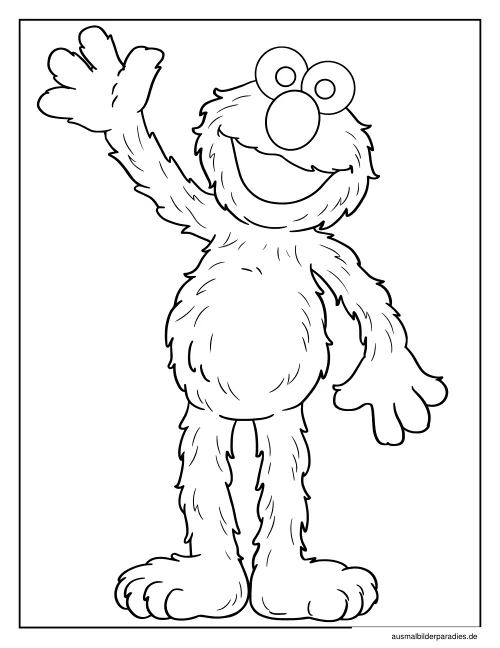 Elmo Ausmalbild 27 als Gratis-PDF Elmo Ausmalbild 27 - kostenlos zum Ausdrucken