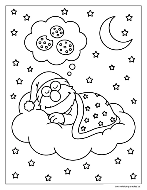 Elmo Ausmalbild 28 als Gratis-PDF Elmo Ausmalbild 28 - kostenlos zum Ausdrucken