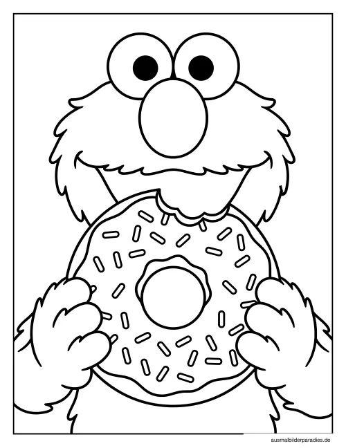 Elmo Ausmalbild 5 als Gratis-PDF Elmo Ausmalbild 5 - kostenlos zum Ausdrucken