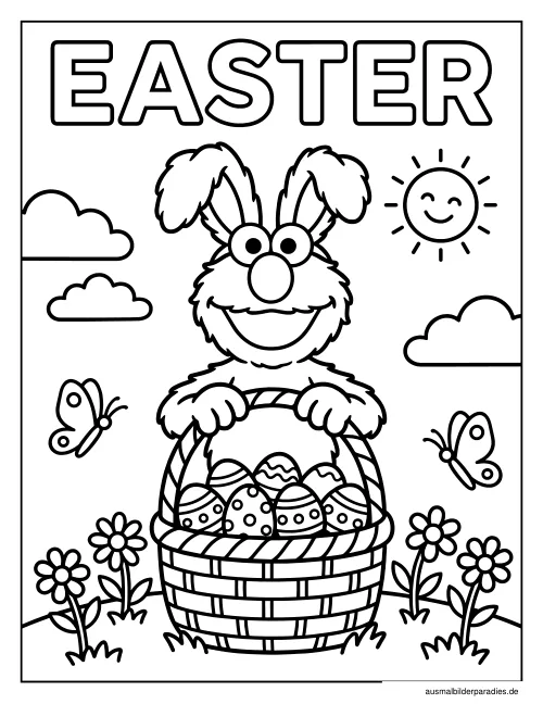 Elmo Ausmalbild 6 als Gratis-PDF Elmo Ausmalbild 6 - kostenlos zum Ausdrucken