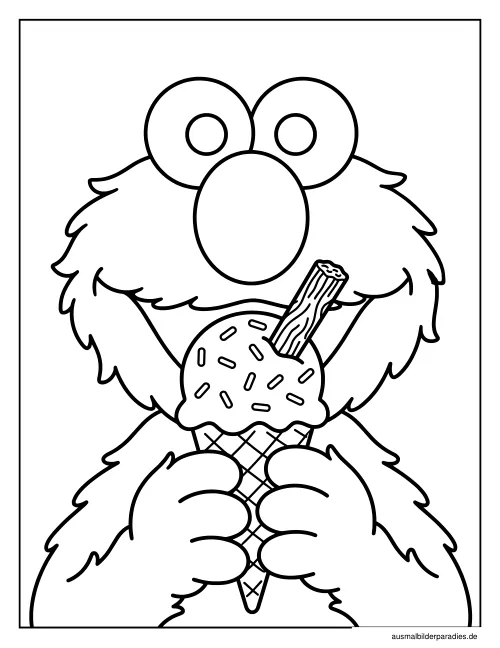 Elmo Ausmalbild 7 als Gratis-PDF Elmo Ausmalbild 7 - kostenlos zum Ausdrucken