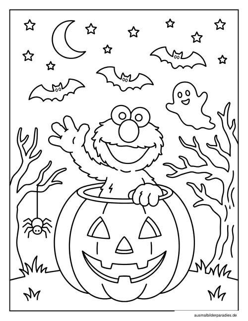 Elmo Ausmalbild 8 als Gratis-PDF Elmo Ausmalbild 8 - kostenlos zum Ausdrucken