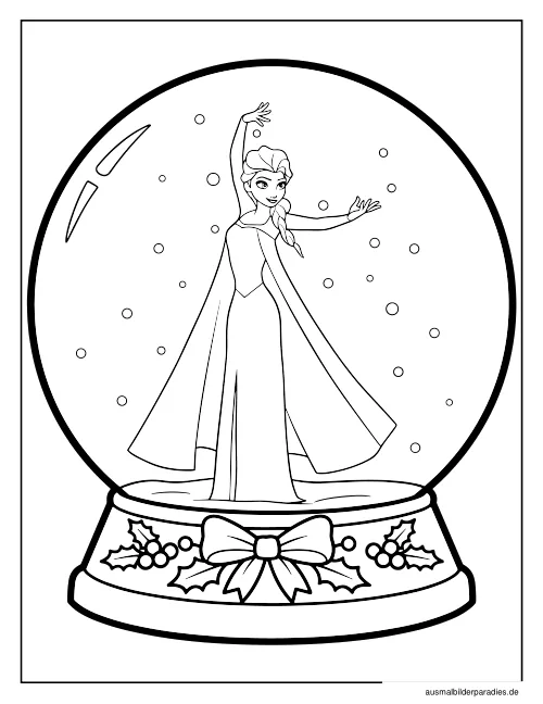 Elsa Ausmalbild 13 - kostenlos zum Ausdrucken