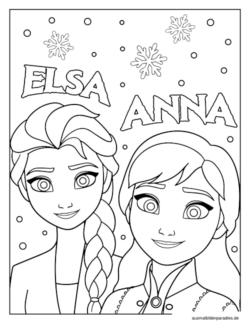 Elsa Ausmalbild 16 - kostenlos zum Ausdrucken