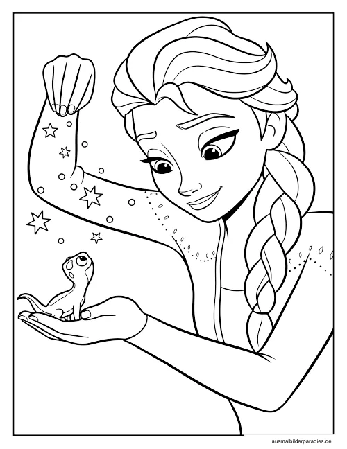Elsa Ausmalbild 17 - kostenlos zum Ausdrucken