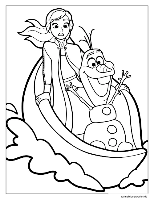 Elsa Ausmalbild 3 - kostenlos zum Ausdrucken