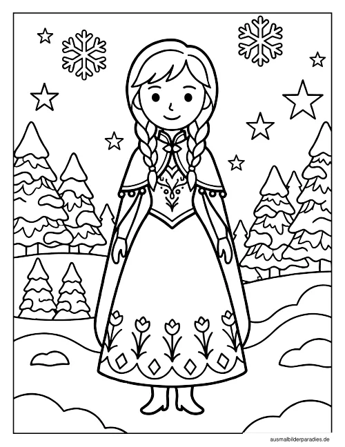 Elsa Ausmalbild 33 - kostenlos zum Ausdrucken