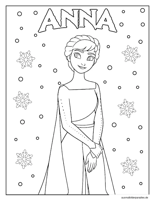 Elsa Ausmalbild 4 - kostenlos zum Ausdrucken