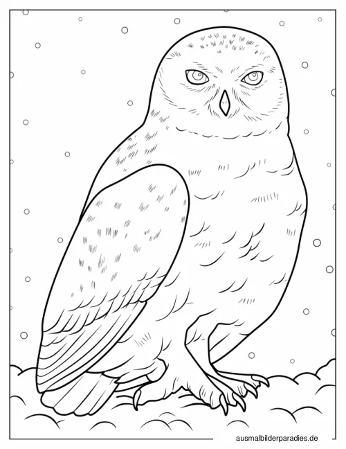 Eule Ausmalbild 15 als Gratis-PDF Eule Ausmalbild 15 - kostenlos zum Ausdrucken