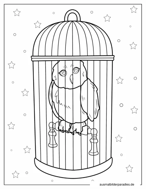 Eule Ausmalbild 19 als Gratis-PDF Eule Ausmalbild 19 - kostenlos zum Ausdrucken