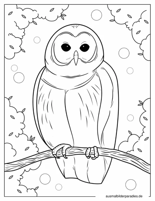 Eule Ausmalbild 29 als Gratis-PDF Eule Ausmalbild 29 - kostenlos zum Ausdrucken