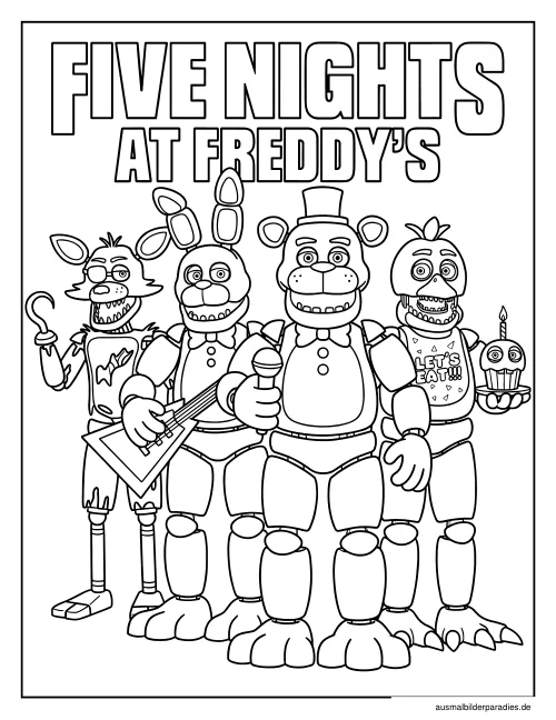 FNAF Ausmalbild 12 - kostenlos zum Ausdrucken