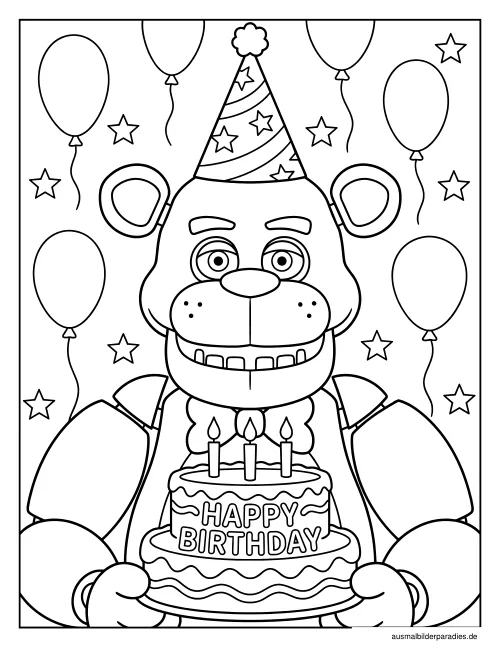 FNAF Ausmalbild 17 - kostenlos zum Ausdrucken